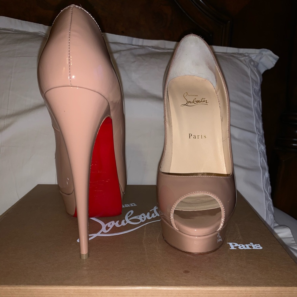 Christian louboutin lady peep 150 patent calf.